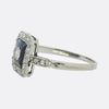 Art Deco Sapphire and Diamond Cluster Ring