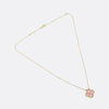 Van Cleef & Arpels Alhambra Pink Porcelain and Diamond Necklace