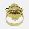 Victorian Old Cut Diamond Cluster and Enamel Dress Ring