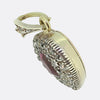 Victorian Ruby and Old Cut Diamond Locket Pendant