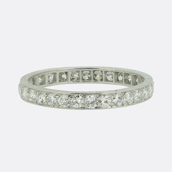 Art Deco Diamond Full Eternity Ring Size Q (58)