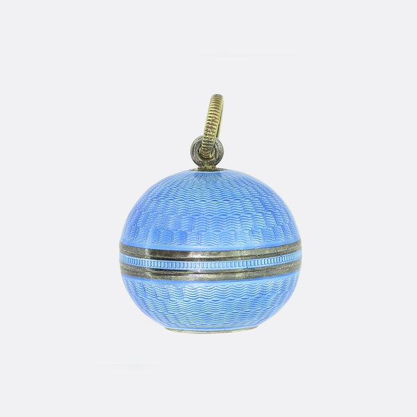 Art Deco Enamelled Watch Fob Pendant