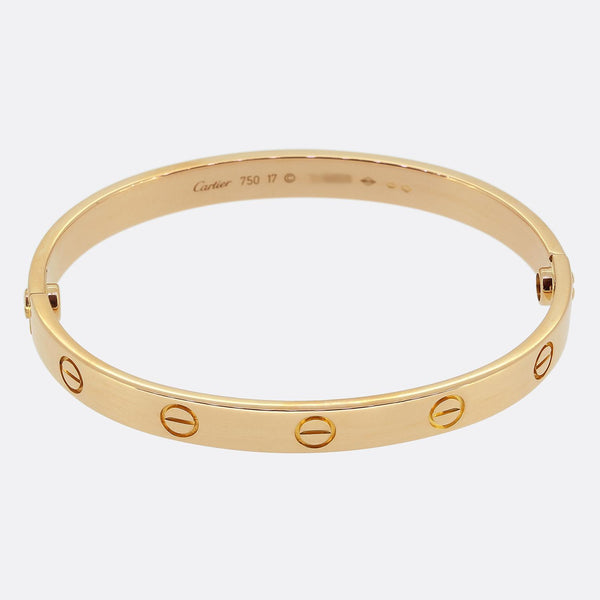 Cartier LOVE Bangle Classic Model Size 17