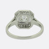 Art Deco Style 0.37 Carat Cushion Diamond Cluster Ring