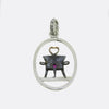 Cartier Ruby and Diamond Cauldron Pendant