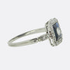 Art Deco Sapphire and Diamond Cluster Ring