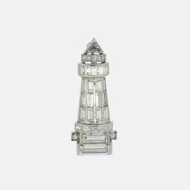Art Deco Diamond Lighthouse Brooch