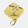 Antique Emerald and Diamond Pill Box Pendant