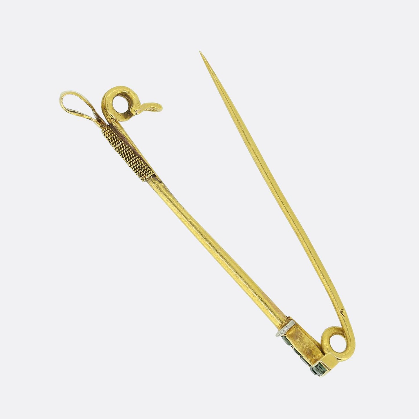 Lacloche Frères Emerald Riding Crop Brooch