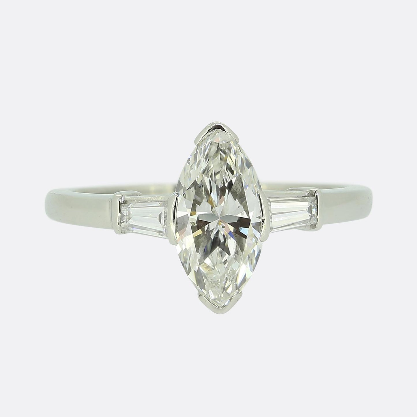J.E Caldwell & Co. 1.30 Carat Marquise Cut Diamond Engagement Ring