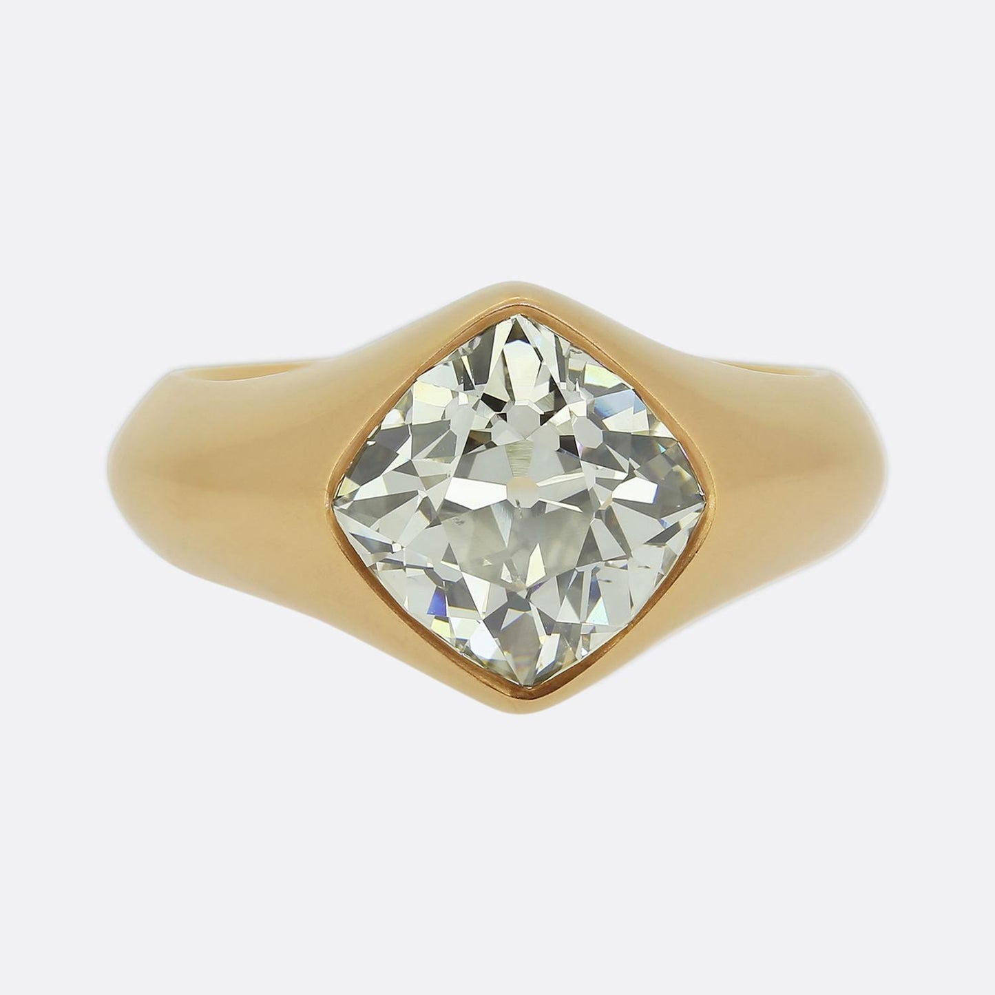 4.70 Carat Peruzzi Cut Diamond Ring