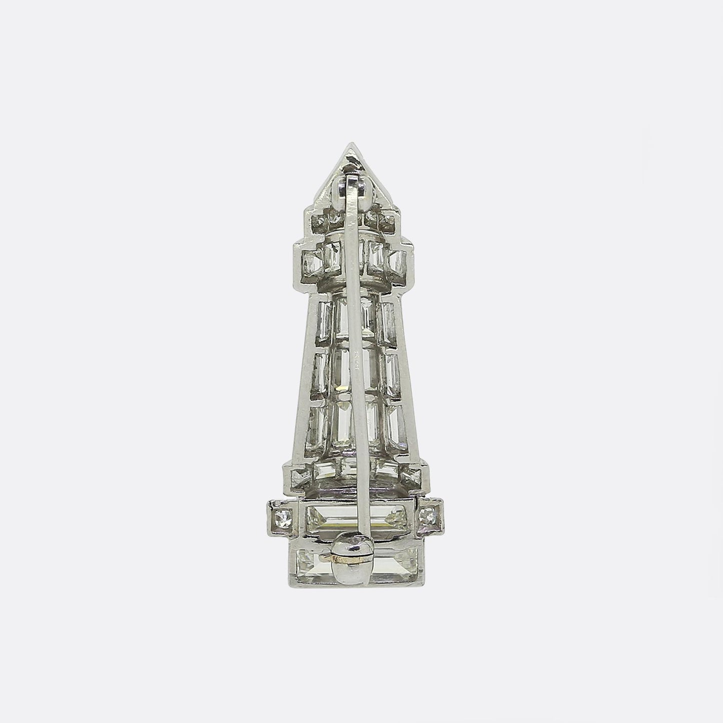 Art Deco Diamond Lighthouse Brooch