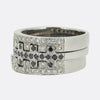 Vintage Black and White Diamond Interlocking Ring
