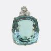 Vintage Aquamarine and Diamond Pendant