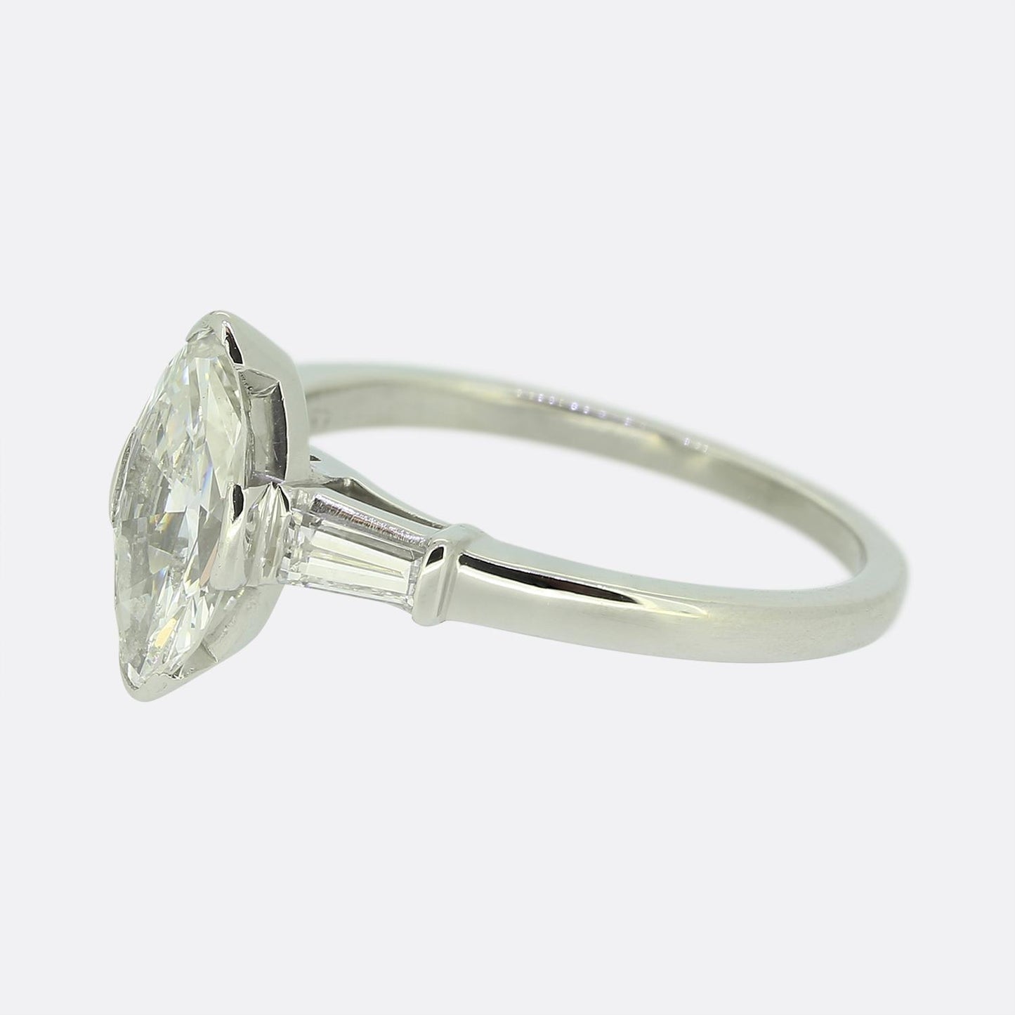 J.E Caldwell & Co. 1.30 Carat Marquise Cut Diamond Engagement Ring