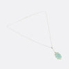 Vintage Black Opal and Diamond Pendant Necklace