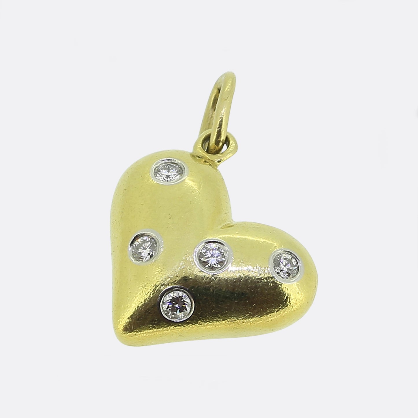 Tiffany Diamond Etoile Heart Charm Pendant