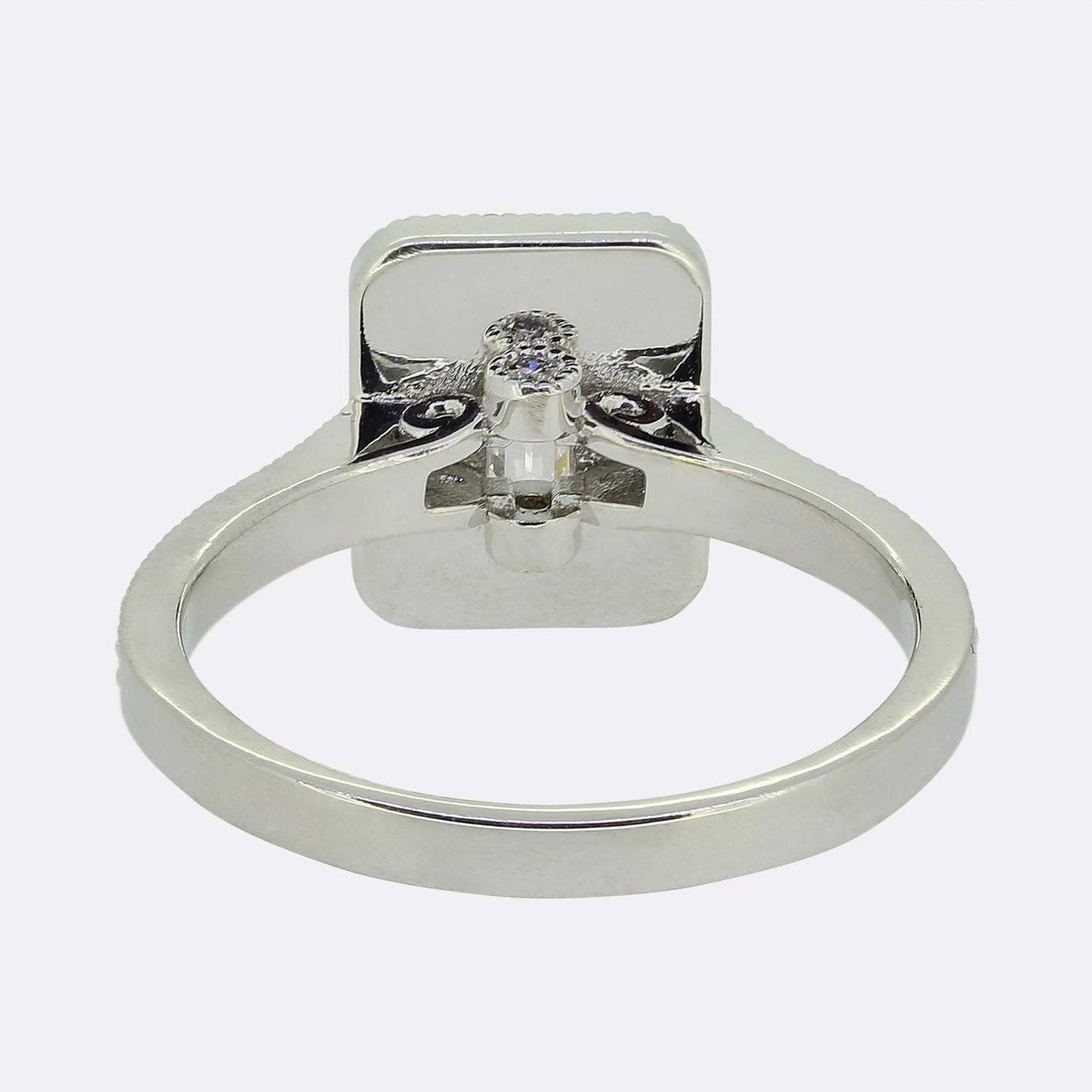 0.75 Carat Emerald-Cut Diamond Cluster Ring