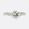 Art Deco 1.00 Carat Old Cut Diamond Solitaire Ring