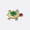 Cartier Emerald Ruby and Diamond Turtle Brooch
