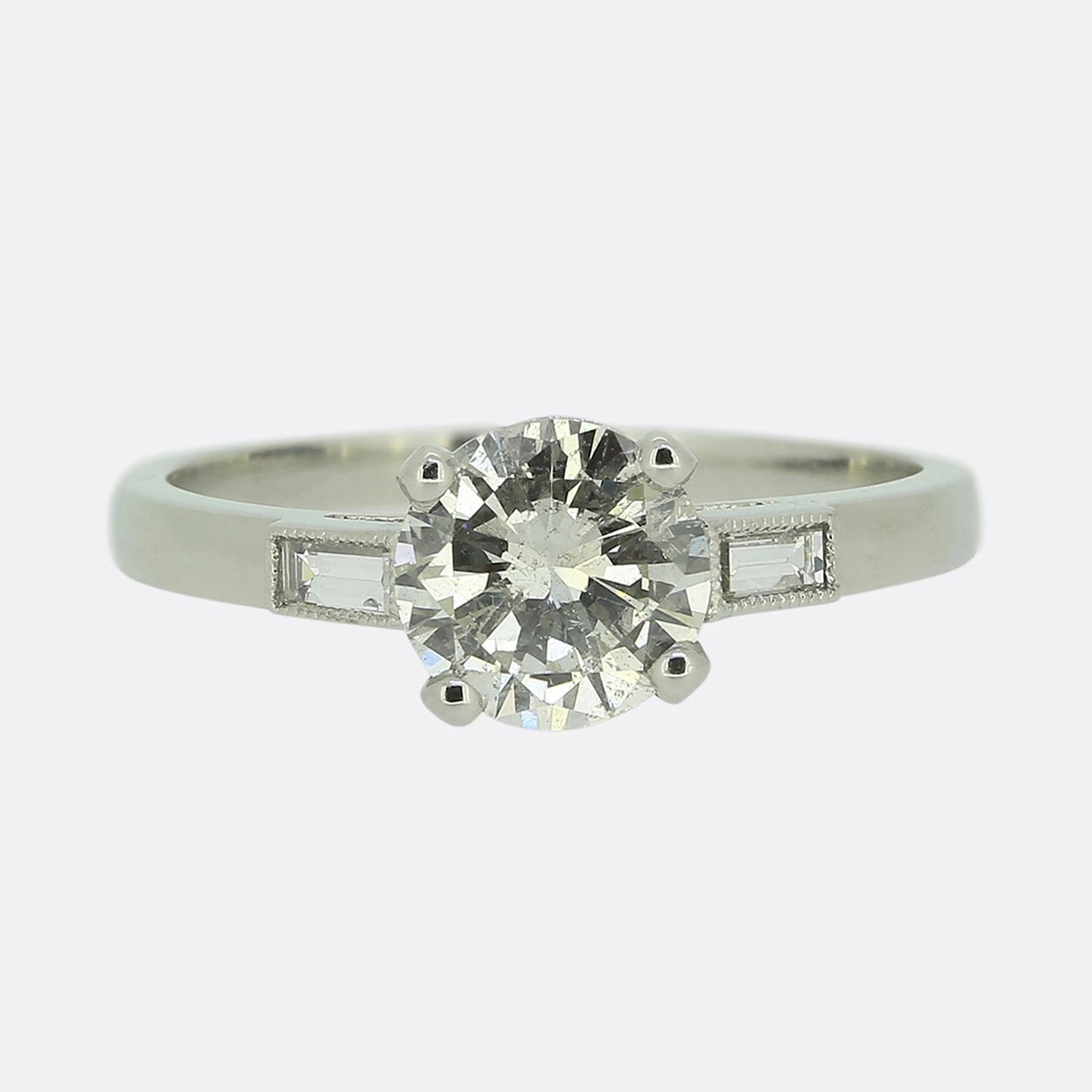 1.00 Carat Brilliant Cut Diamond Solitaire Engagement Ring