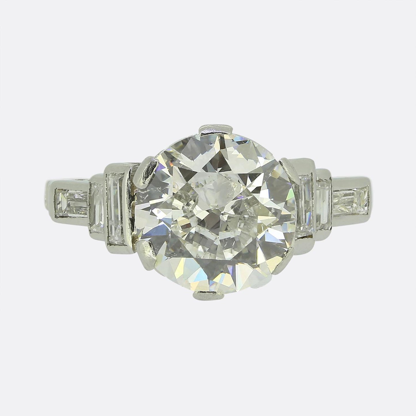 Art Deco 3.00 Carat Diamond Engagement Ring