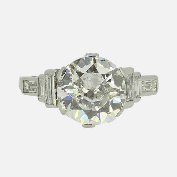 Art Deco 3.00 Carat Diamond Engagement Ring