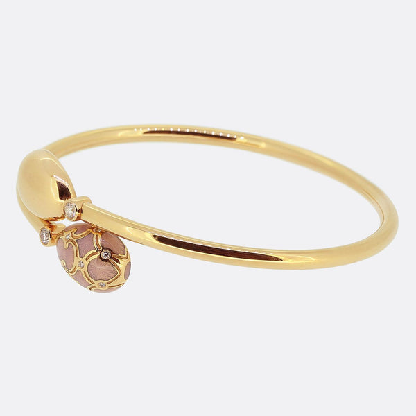 Fabergé Heritage Guilloché Enamel and Diamond Crossover Bracelet