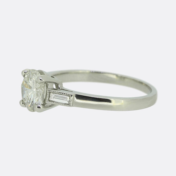 1.00 Carat Brilliant Cut Diamond Solitaire Engagement Ring