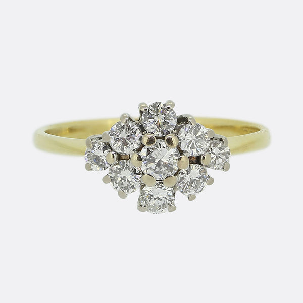 Vintage Diamond Cluster Ring