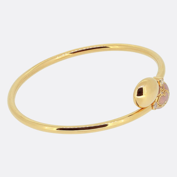 Fabergé Heritage Guilloché Enamel and Diamond Crossover Bracelet