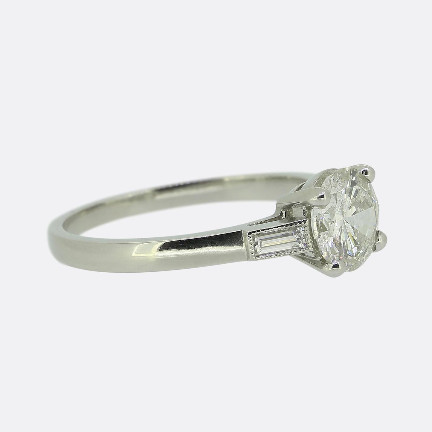 1.00 Carat Brilliant Cut Diamond Solitaire Engagement Ring