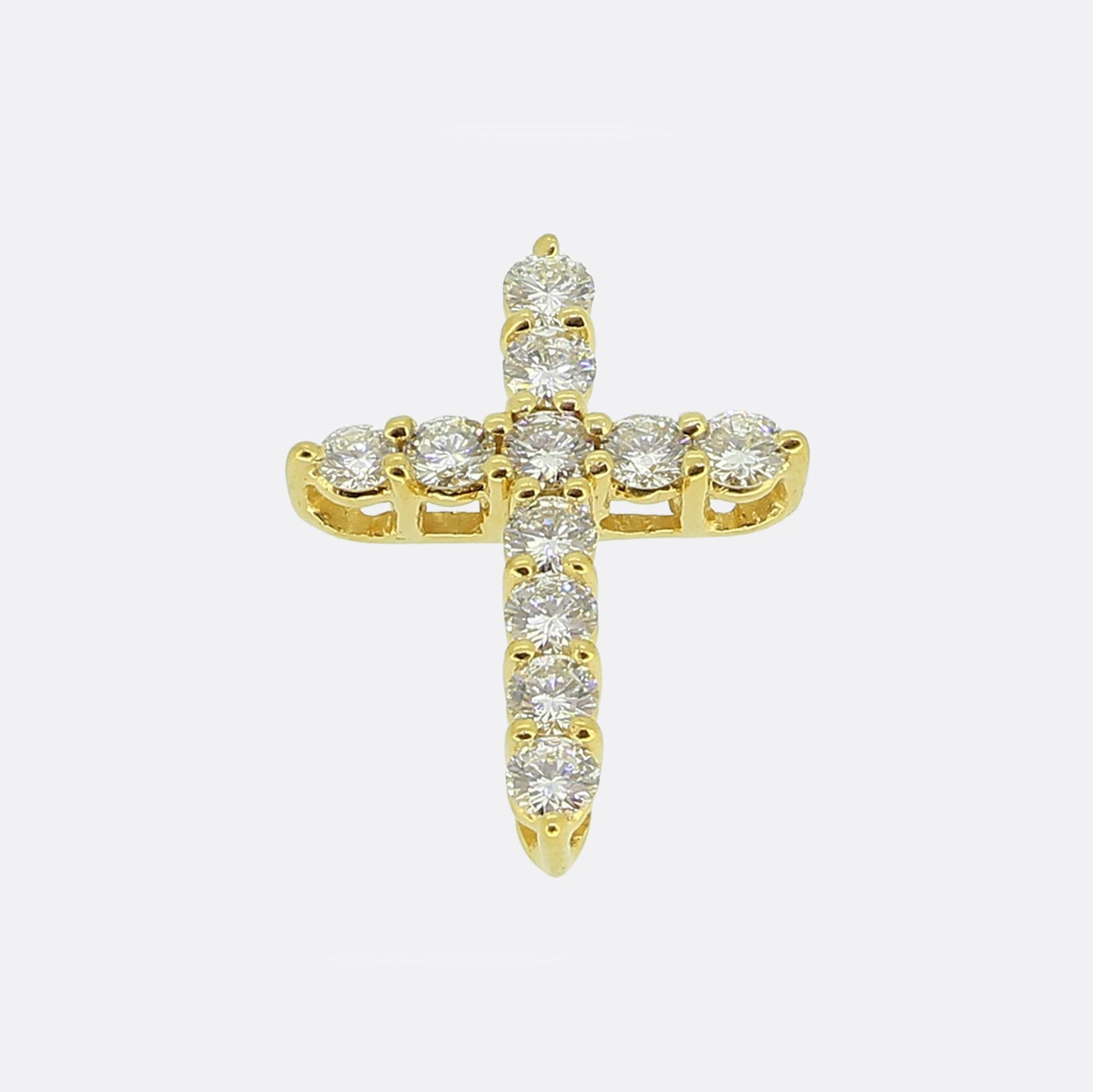 0.66 Carat Diamond Cross Pendant