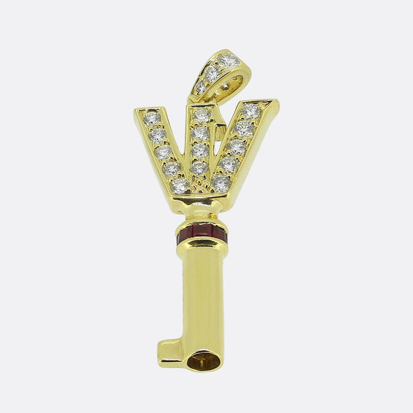 Graff Ruby and Diamond Key Pendant
