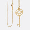 Tiffany & Co. Atlas Diamond Key Pendant Necklace