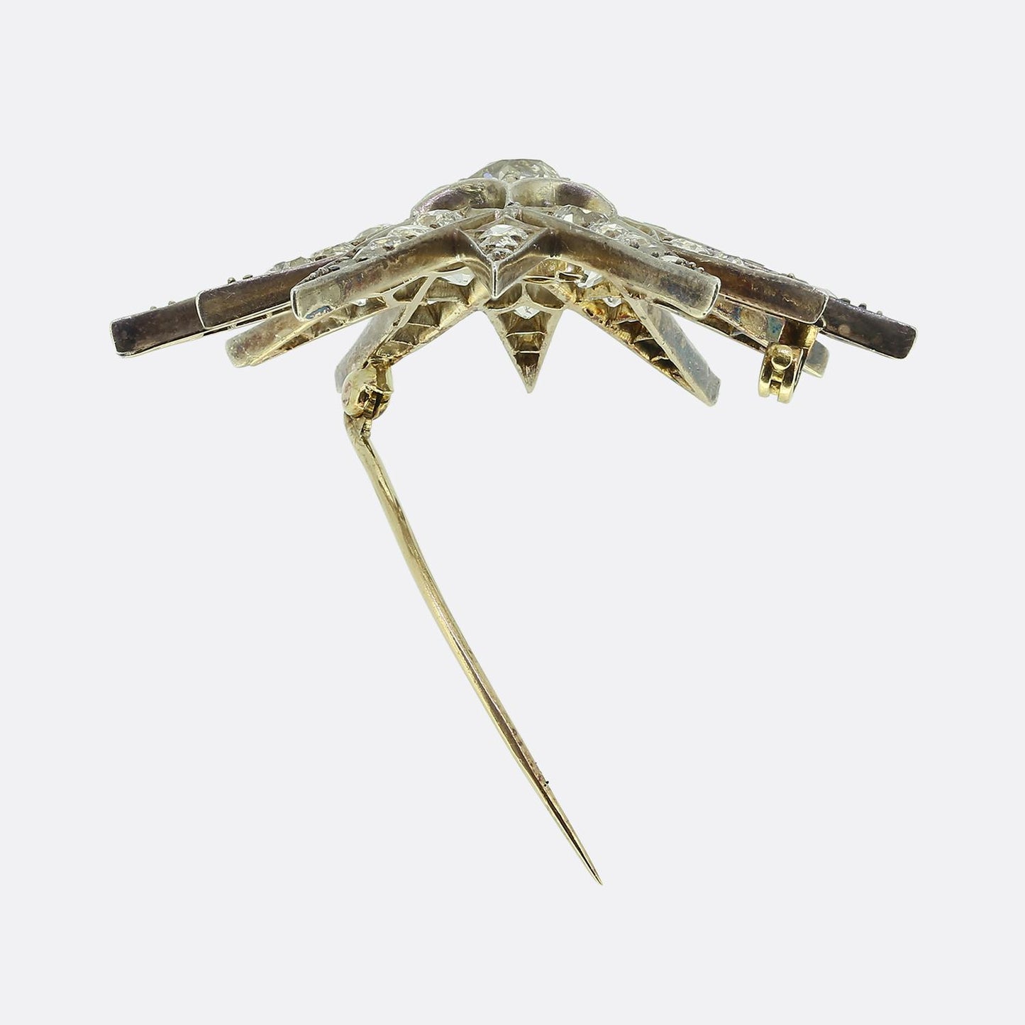 Victorian Old Cut Diamond Star Brooch
