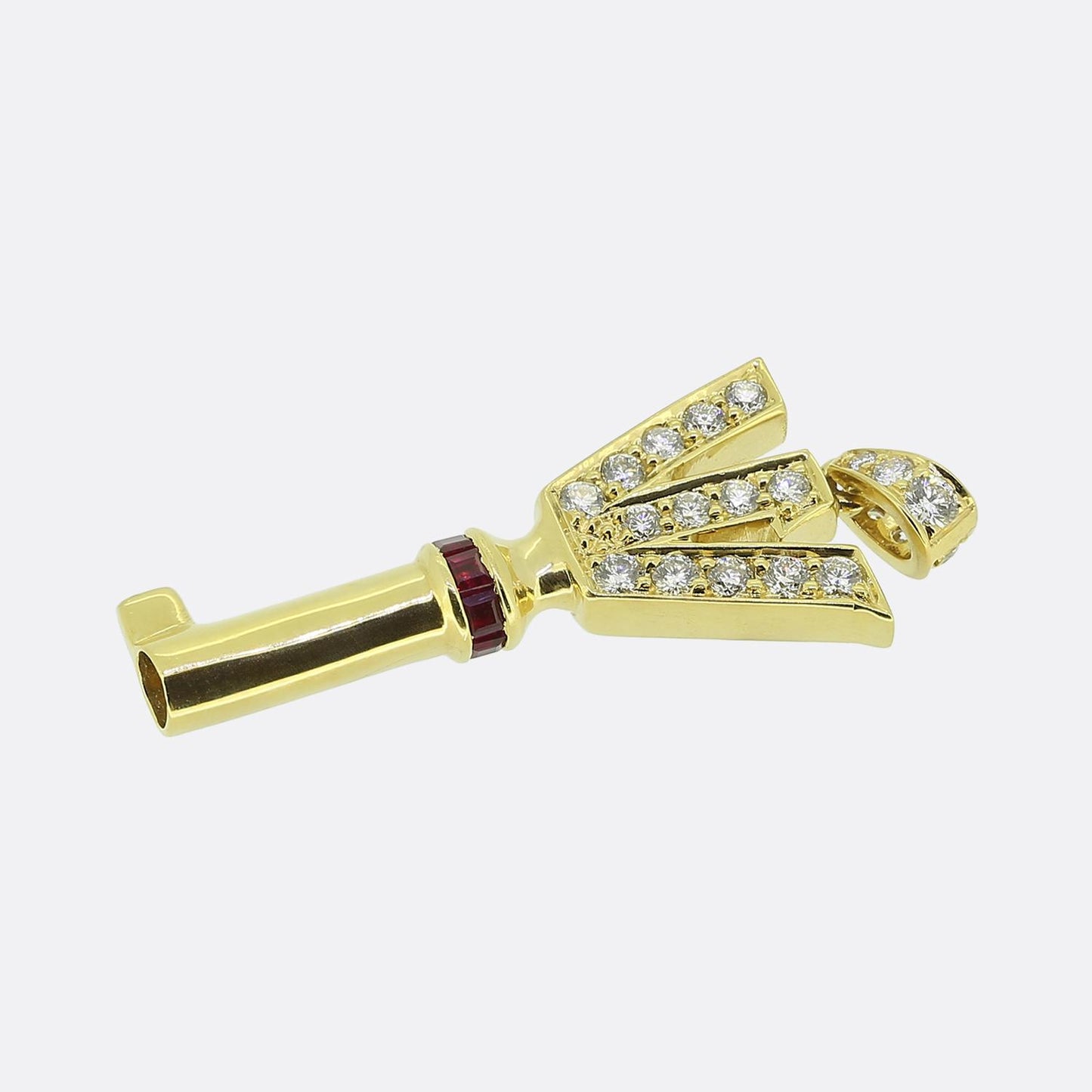 Graff Ruby and Diamond Key Pendant