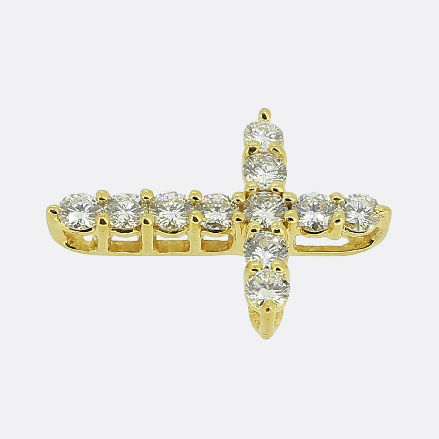 0.66 Carat Diamond Cross Pendant