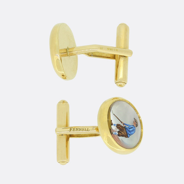 Theo Fennell Essex Crystal Golf Cufflinks