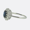 Art Deco Sapphire and Diamond Cluster Ring