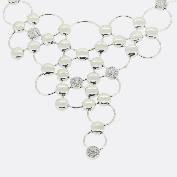 Georg Jensen Diamond Regitze Bib Necklace