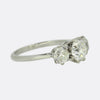 Antique 1.29 Carat Old Cut Diamond Three-Stone Ring