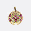Victorian Ruby Diamond and Enamel Pendant