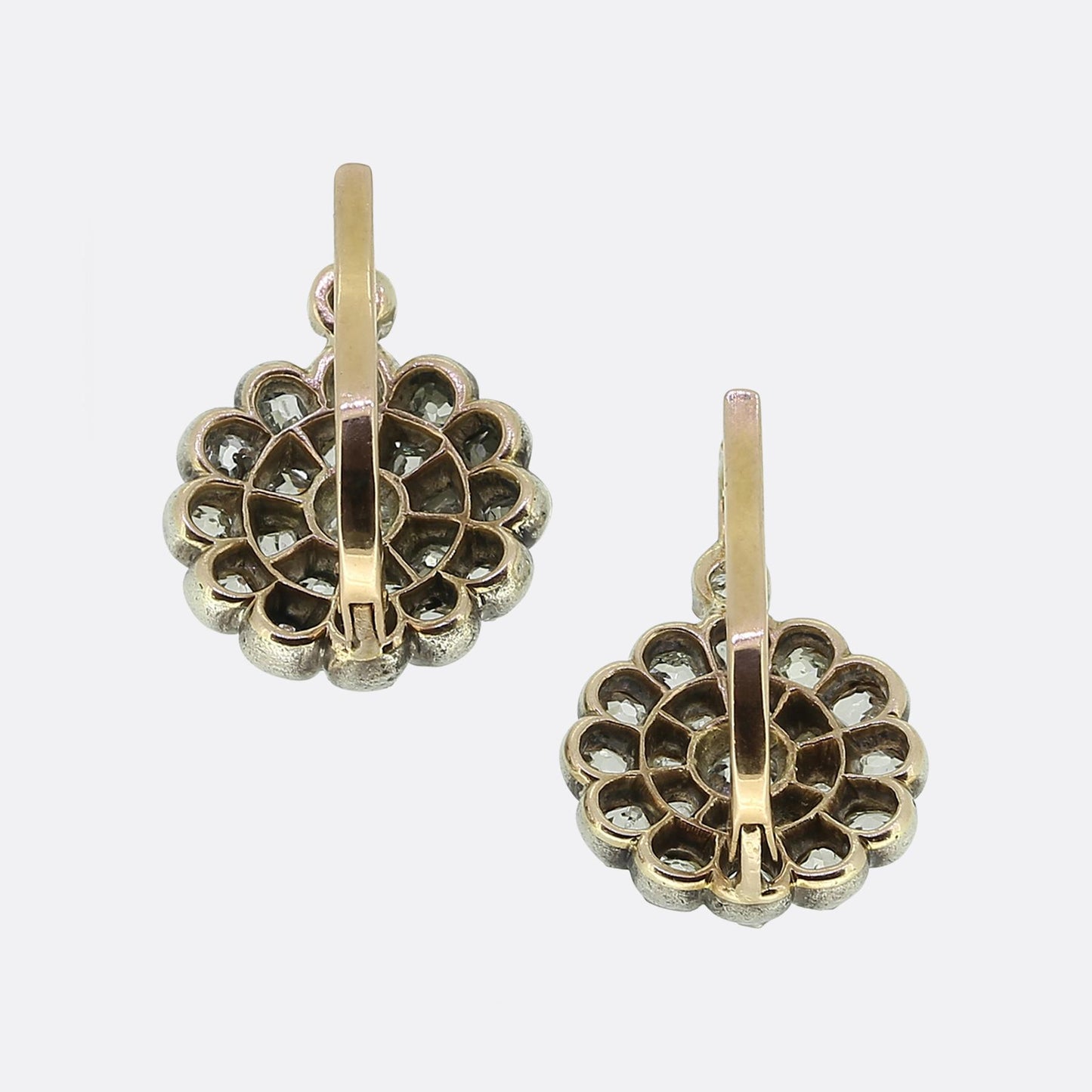 Antique Diamond Cluster Earrings