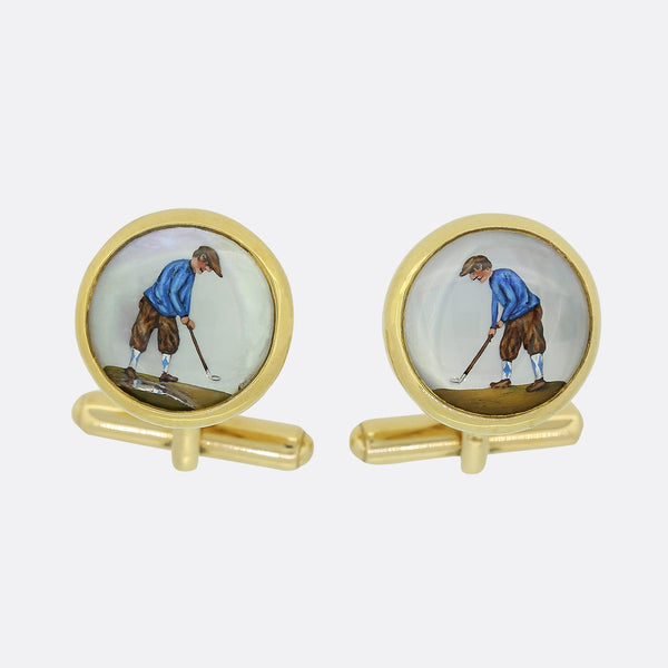 Theo Fennell Essex Crystal Golf Cufflinks