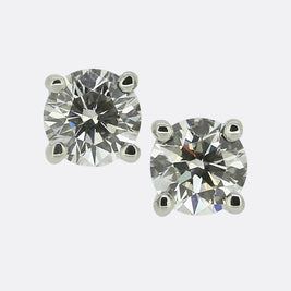 Tiffany & Co. 0.64 Carat Diamond Stud Earrings