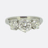 Antique 1.10 Carat Old Cut Diamond Three-Stone Ring