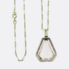 Edwardain Pink Topaz and Diamond Necklace