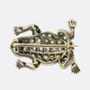 Victorian Emerald and Diamond Frog Brooch