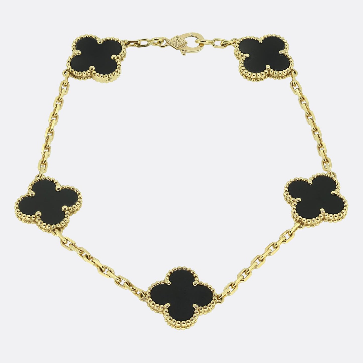 Van Cleef & Arpels Onyx Alhambra Bracelet